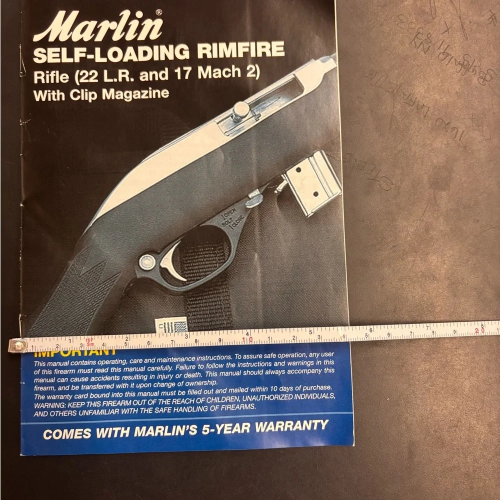 Marlin Self-Loading Rimfire Rifle Manual - Black - Picture 8 of 9